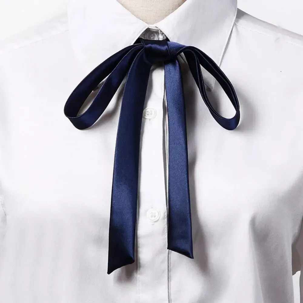 Satin Bow Tie Gambler Western Cowboy Necktie Ribbon for School Uniform Wedding