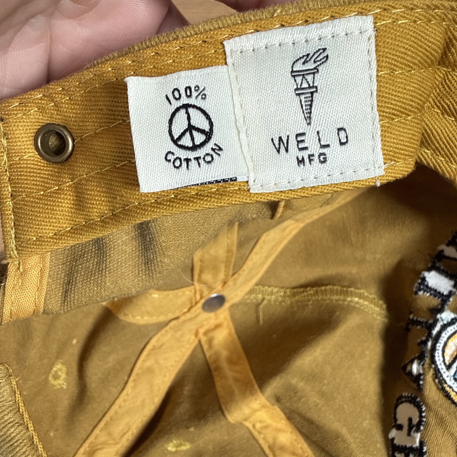Village Surf Shoppe Gold Weld Mfg Cotton Hat Skull & Wave Logo Since 1969