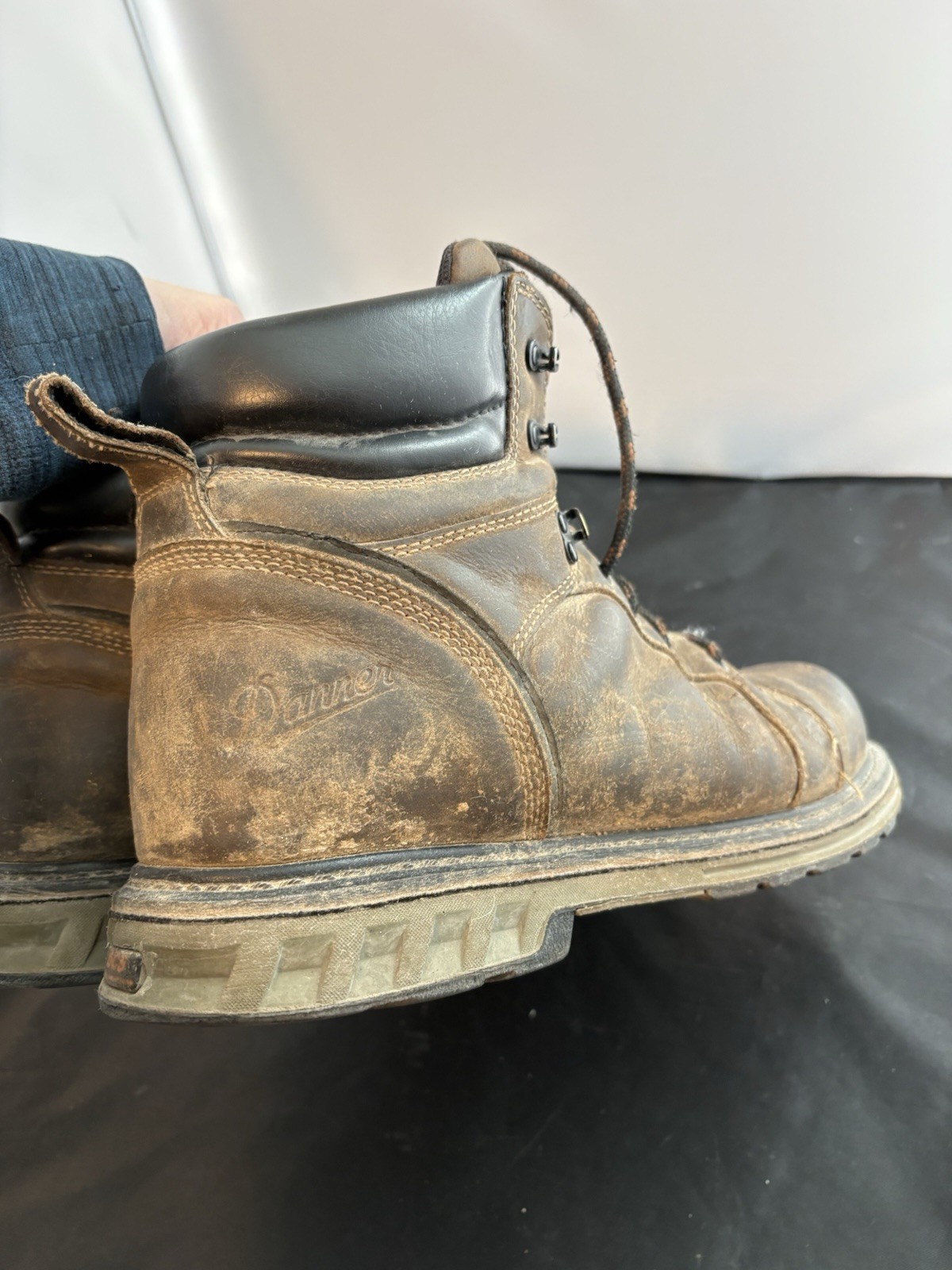 Danner steel yard 6″ ST boot Mens 14 Brown Tuff Toe Cover Lace Up