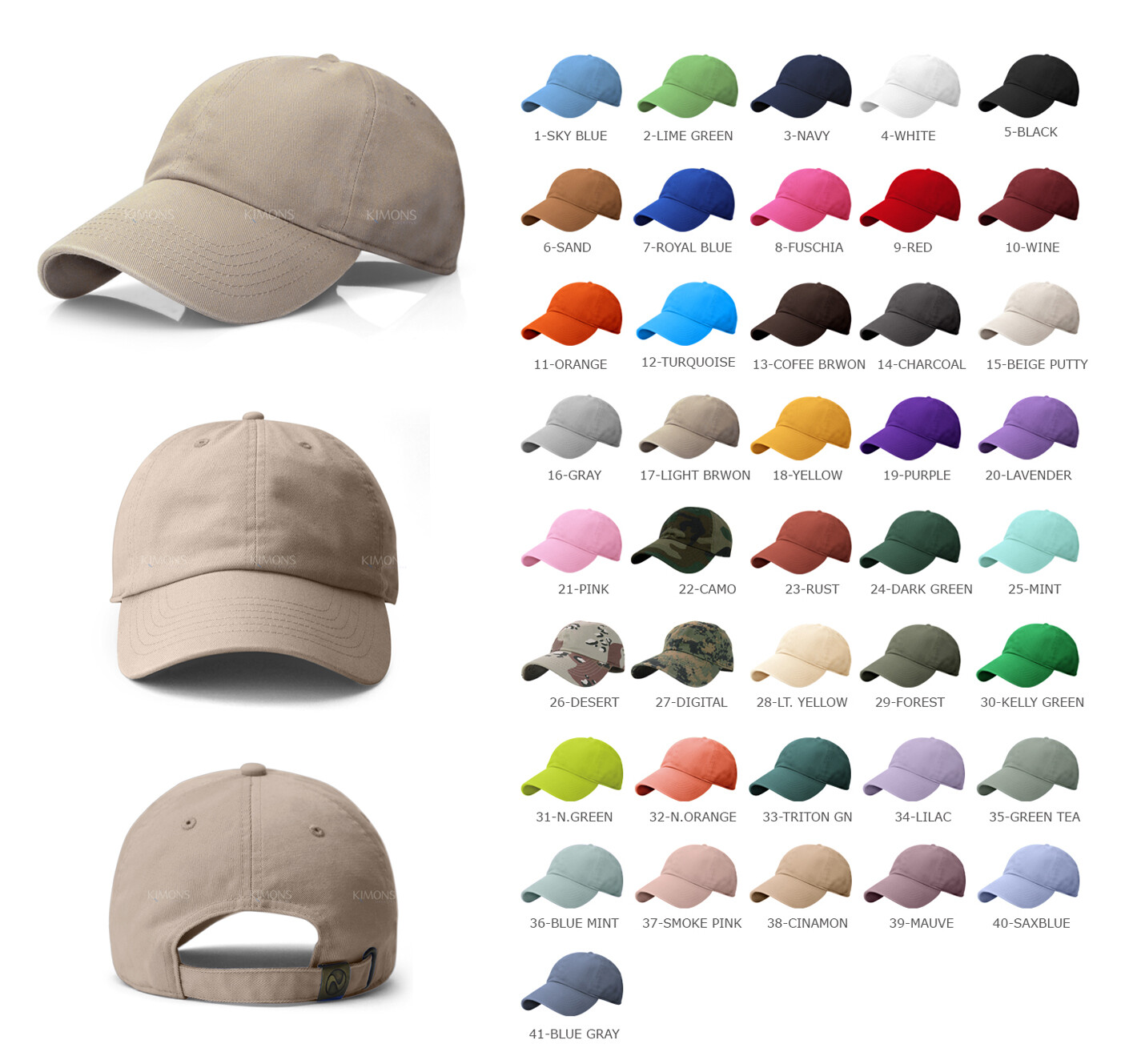 Cotton Baseball Cap Ball Dad Hat Adjustable Plain Solid Washed Men Washed PC