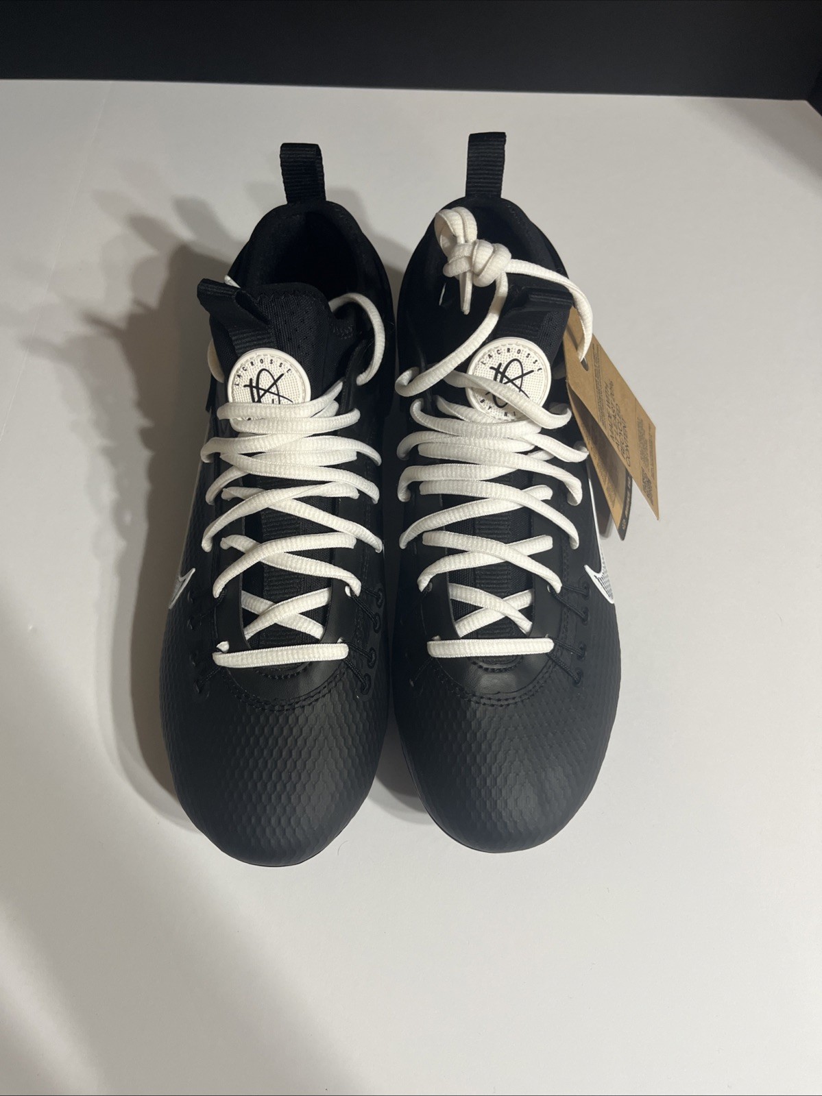 Nike Huarache 9 Elite Low LAX Black/White Size 8