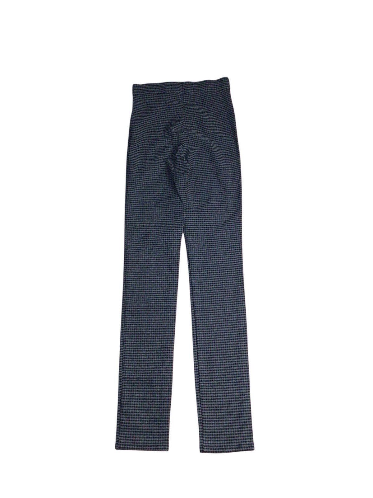 GARAGE Womens Pants Black Gray Grey Gingham Checkered Zip Front Leggings Size XS
