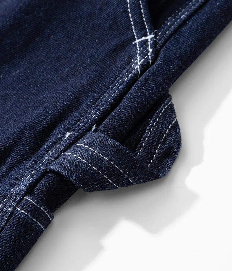 Original Denim Railway Worker Jeans Pants Amikaki Striped Longs Tooling Trousers