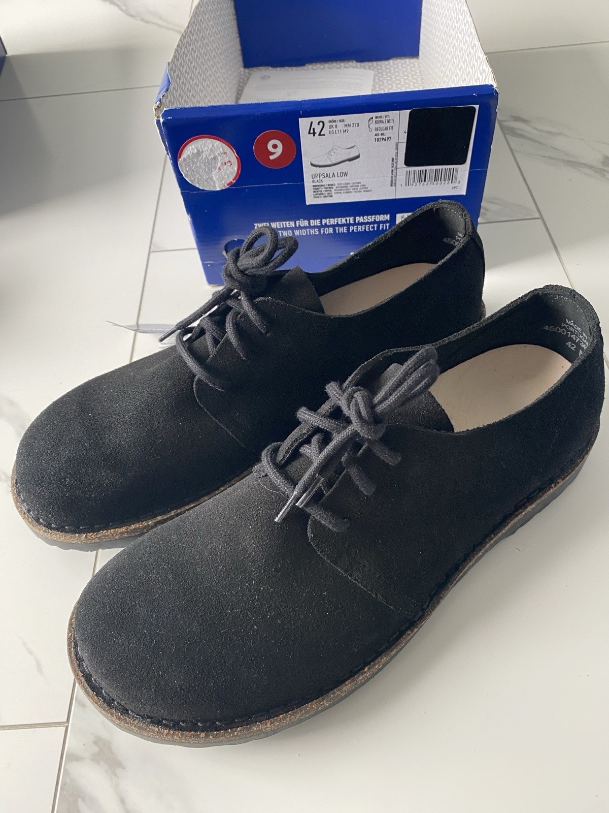 Birkenstock Uppsala Low Suede Black Men’s Size 42 US 9 Regular Fit 1029697 New