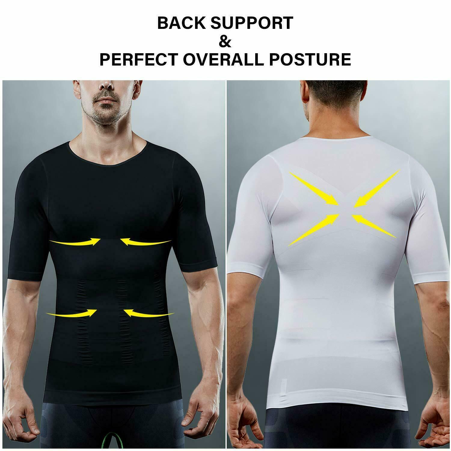 Shaper Men Body Toning T-Shirt Ultra Durable Vest Compression Underwear Tank Top