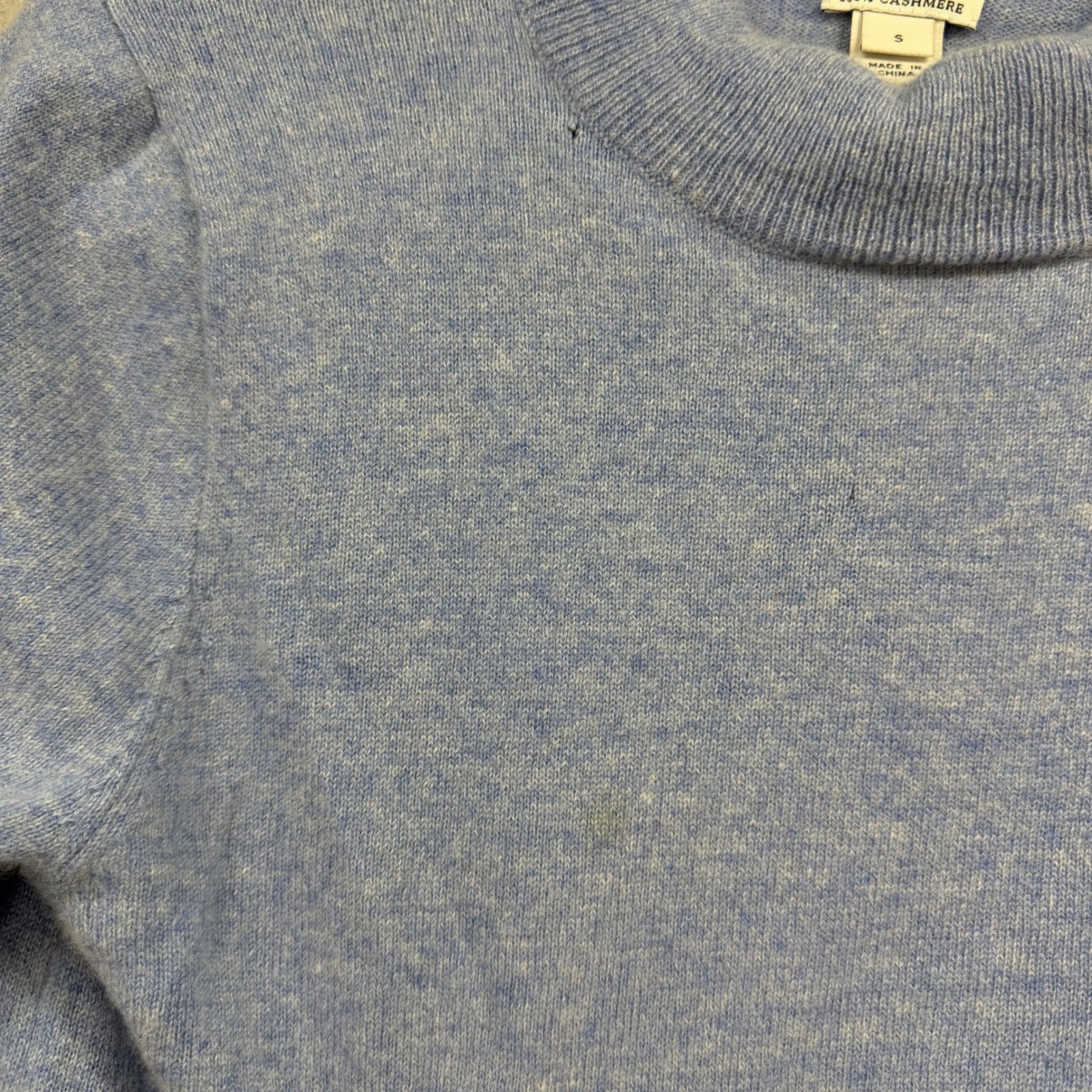 J.Crew Cashmere Mock Neck Sweater Womens Small Blue Long Sleeve Knit Top