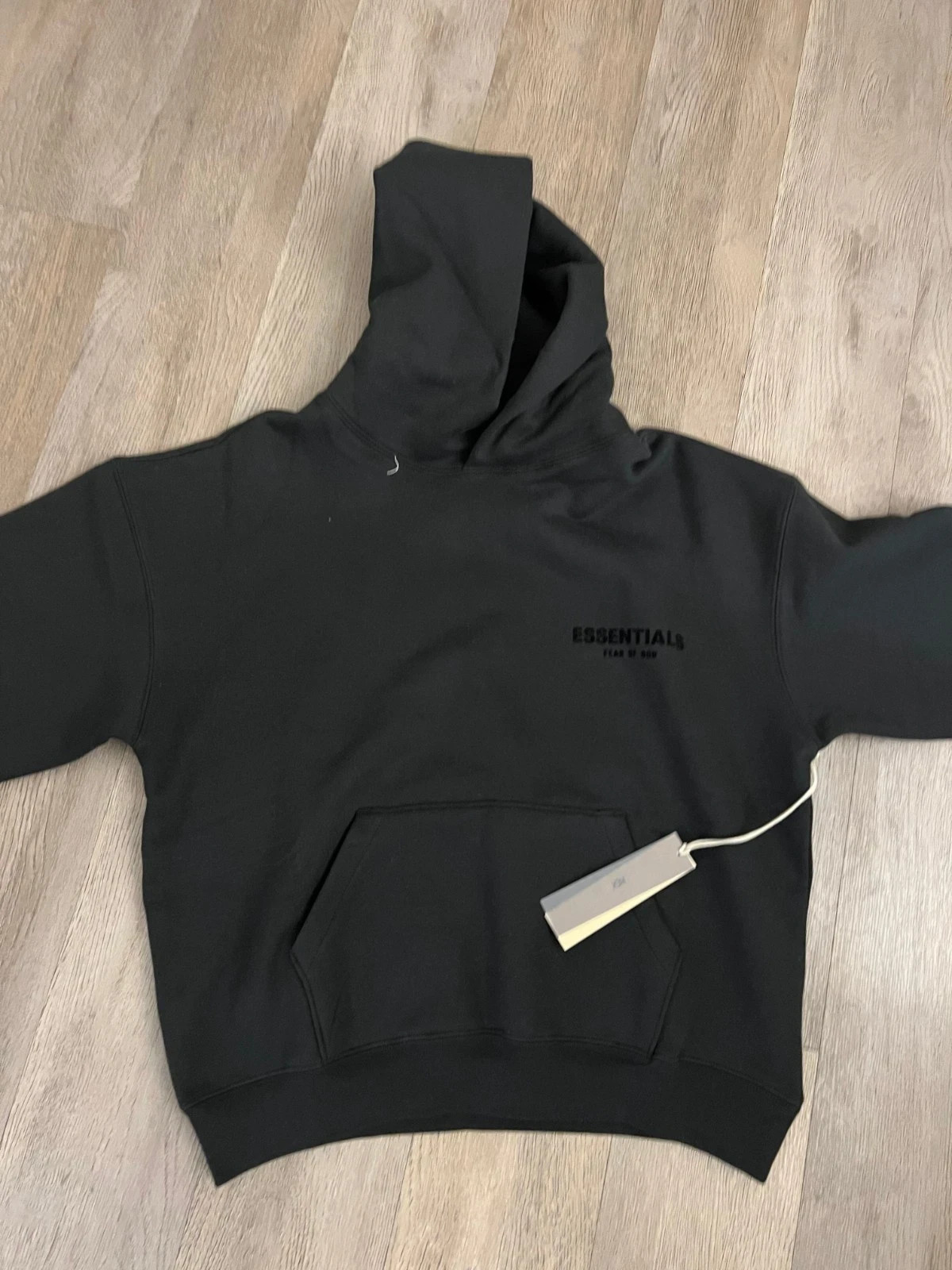 New -FW 22 FEAR OF GOD ESSENTIALS HOODIE Stretch Limo/Black 2110 M