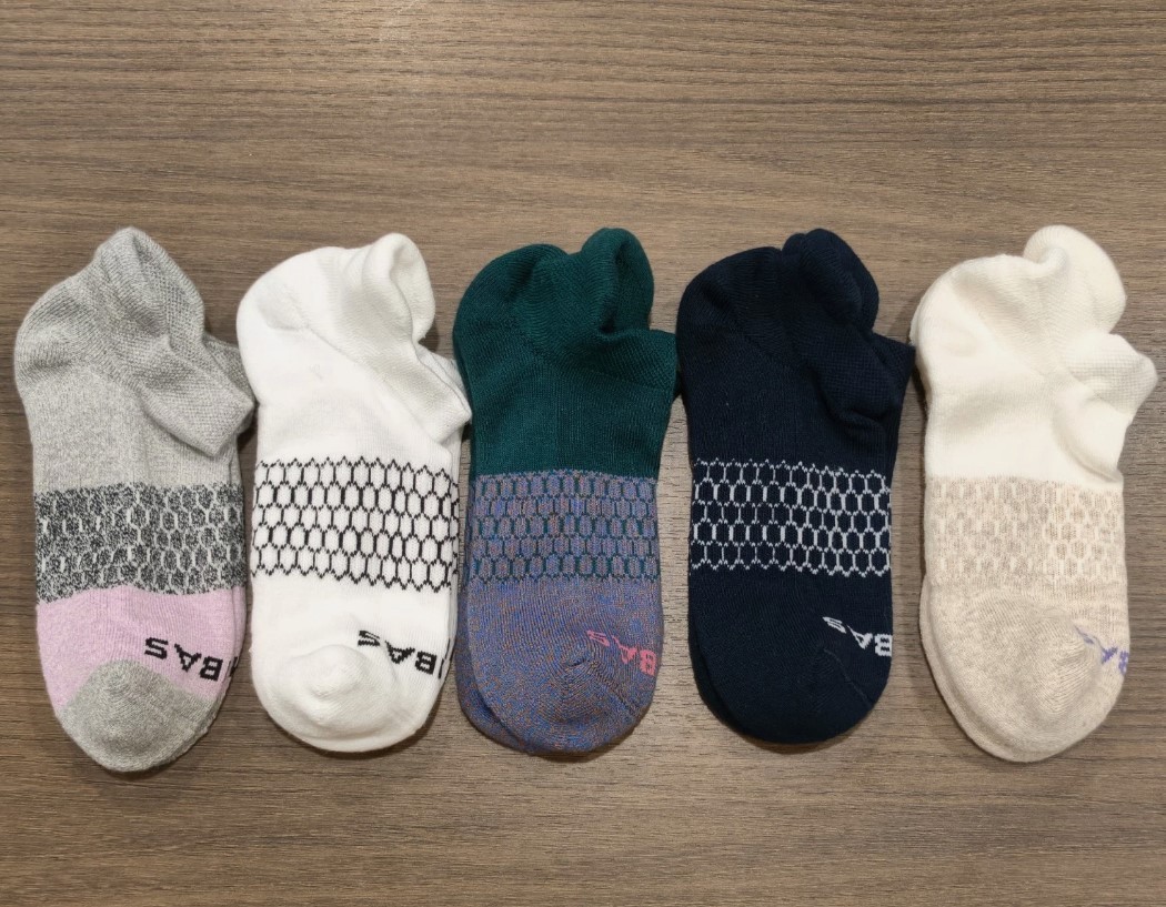5 Pack Bombas Socks Honeycomb Solids Ankle Socks Women/Men/Kids