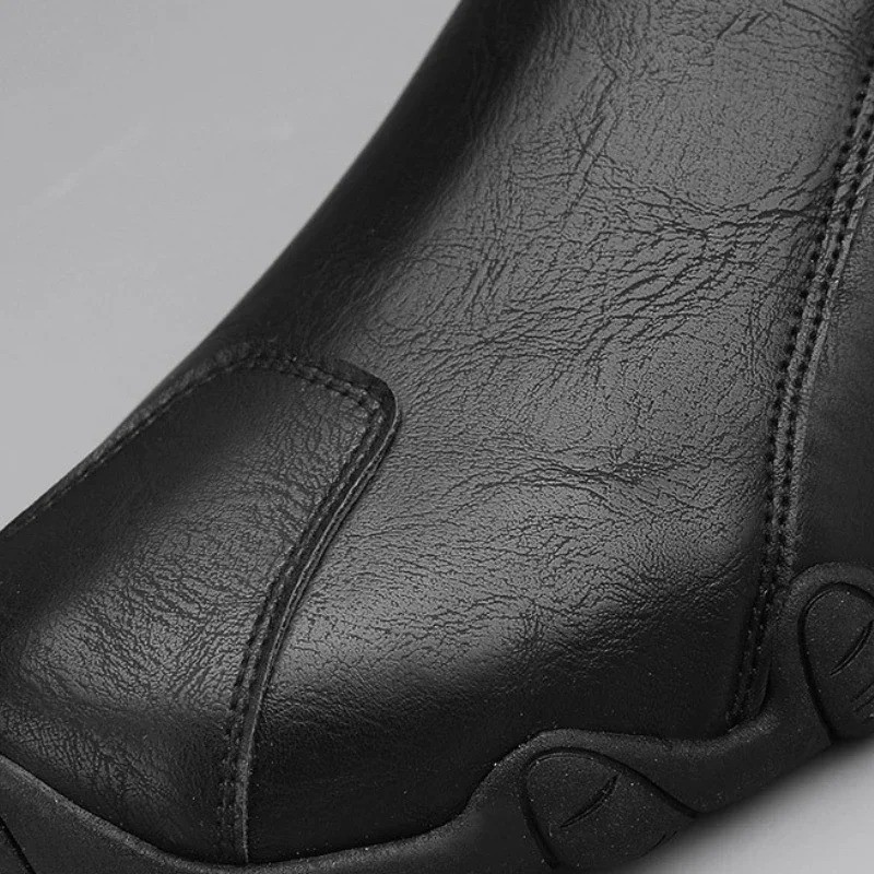 Men’s Casual Ankle Boots Slip On High Top Sneakers Lightweight Walking Shoes