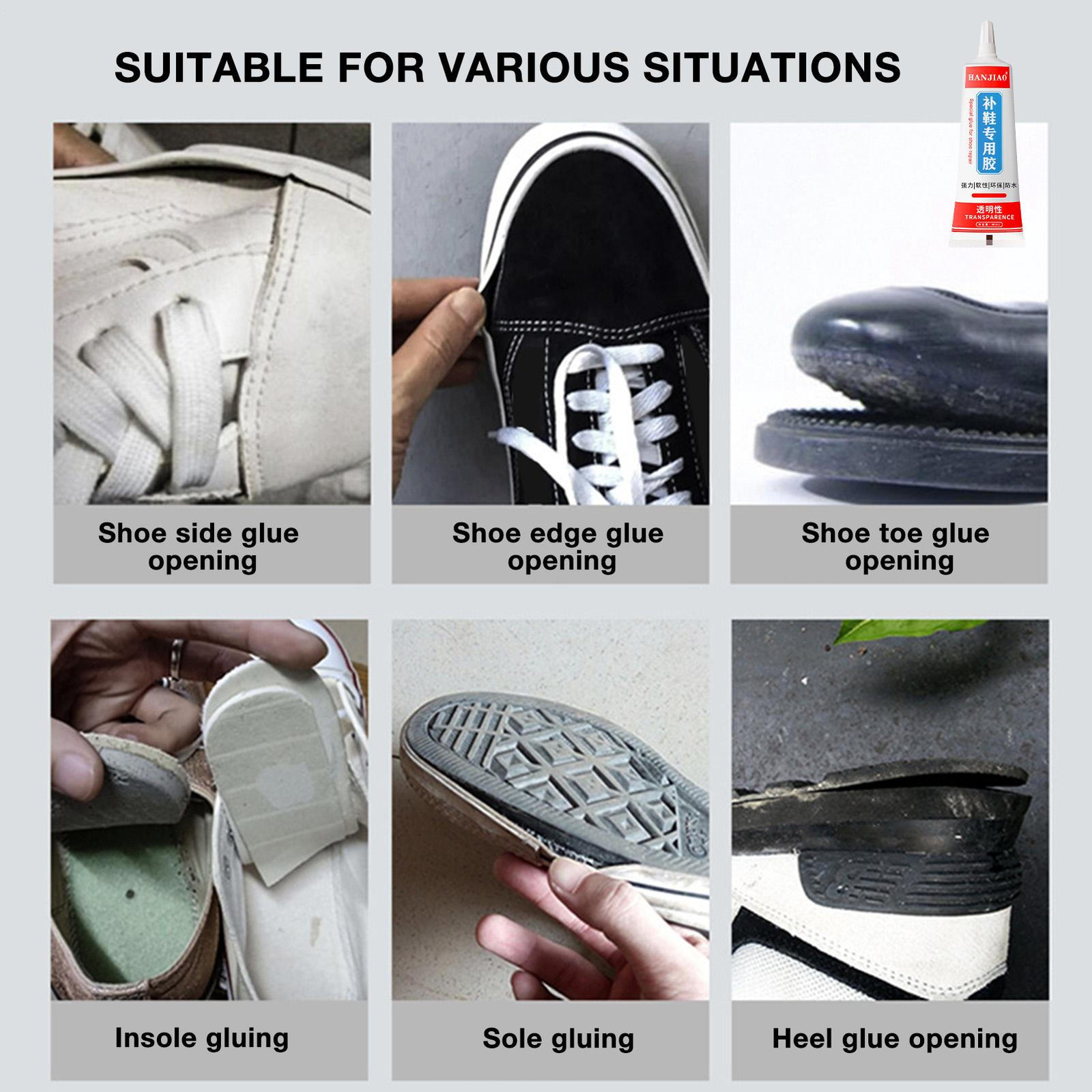 `2Pcs 60ml Shoe Glue For Sneakers Quick Dry Adhesive For Boots Resin Glue`
