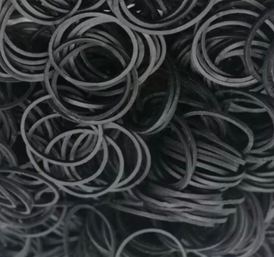 1 Pack of 250 PCS SMALL BLACK RUBBER BANDS