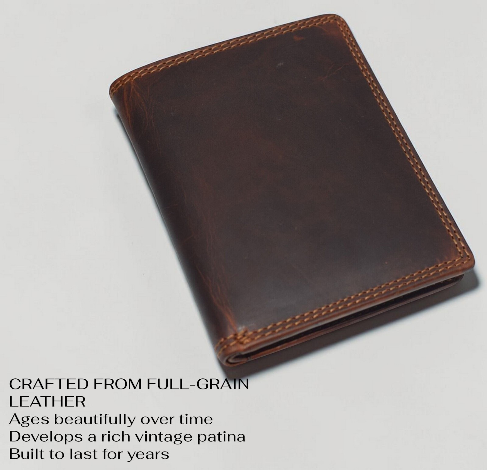 Vintage Leather Mens Slim Bifold Wallet RFID Blocking Credit Card Holder Wallets