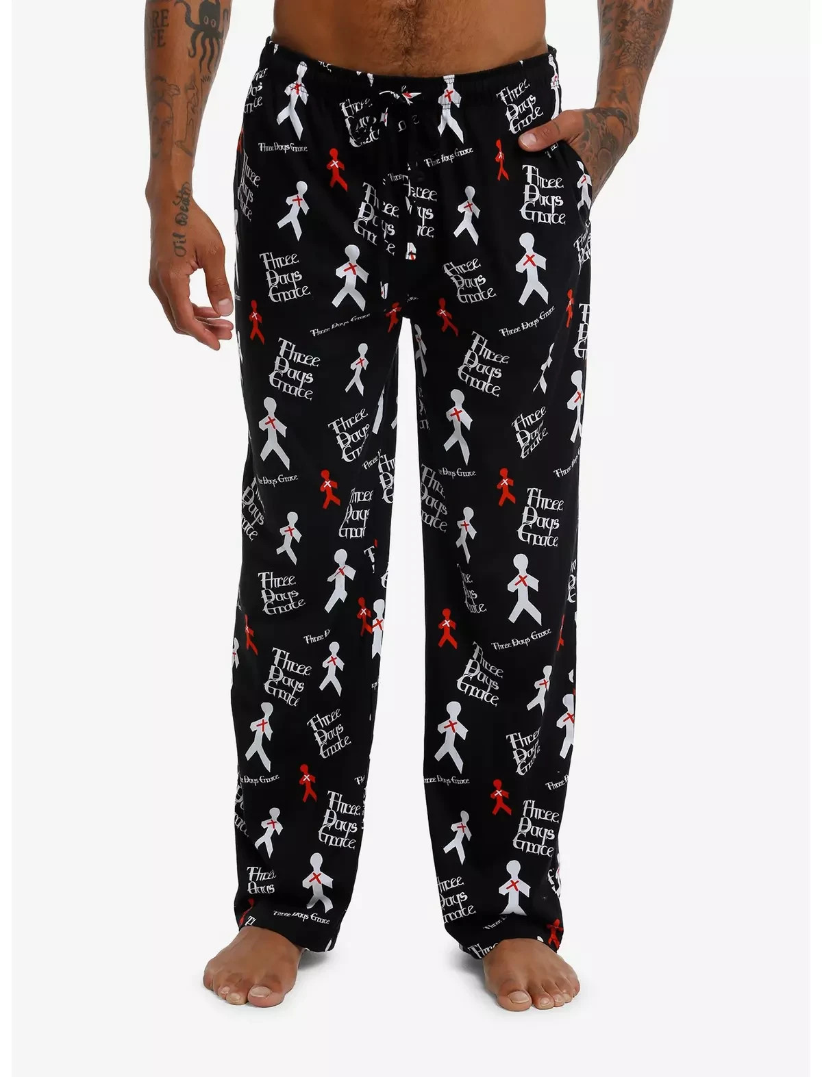 Three Days Grace All Over Print Pajama Pants SMALL 28-30 New