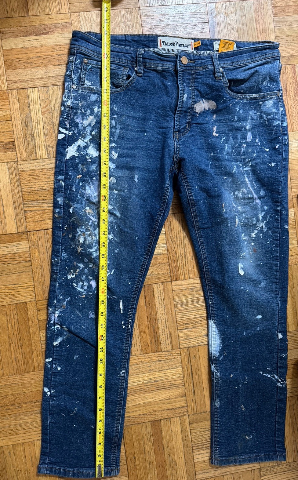 Connecticut Originals Canaan Slim Jeans 36×30 Stretch AS-IS Heavy Paint Stain
