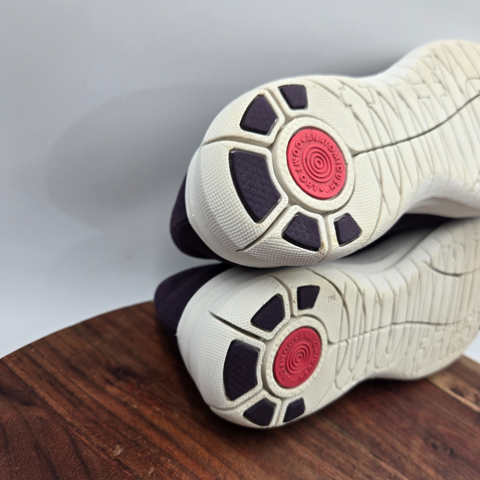 FitFlop Sporty Pop Skate Shoes Women’s 8.5 Purple White Comfort Slip On Sneakers