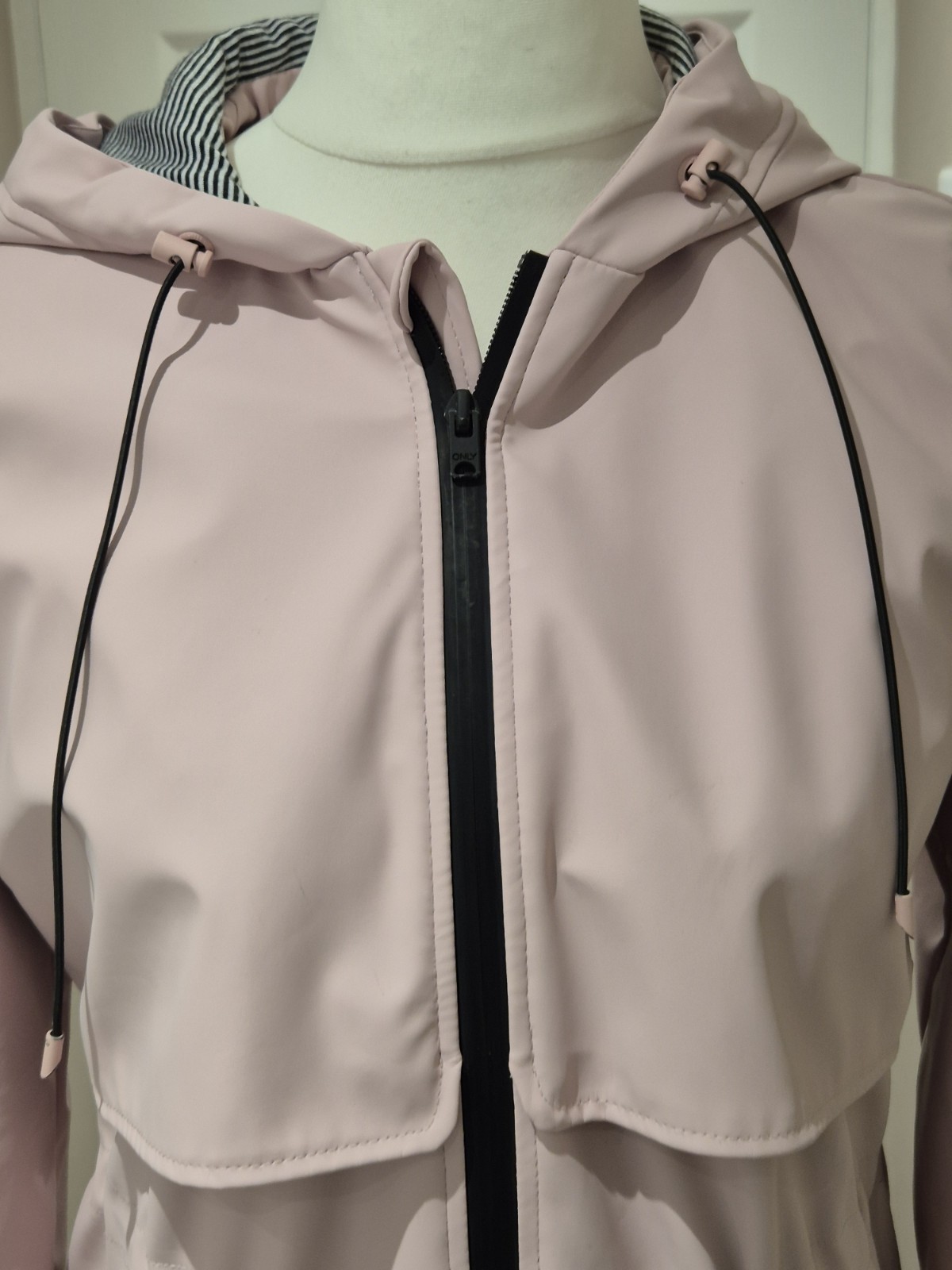 Only Onlrace Raincoat woman Pink UkS Hooded Fully Lined spring Casual Wear