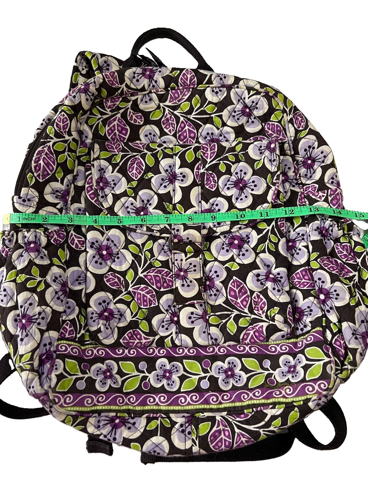 Vera Bradley Girls’ Cotton Backpack Purple Multicolor Floral