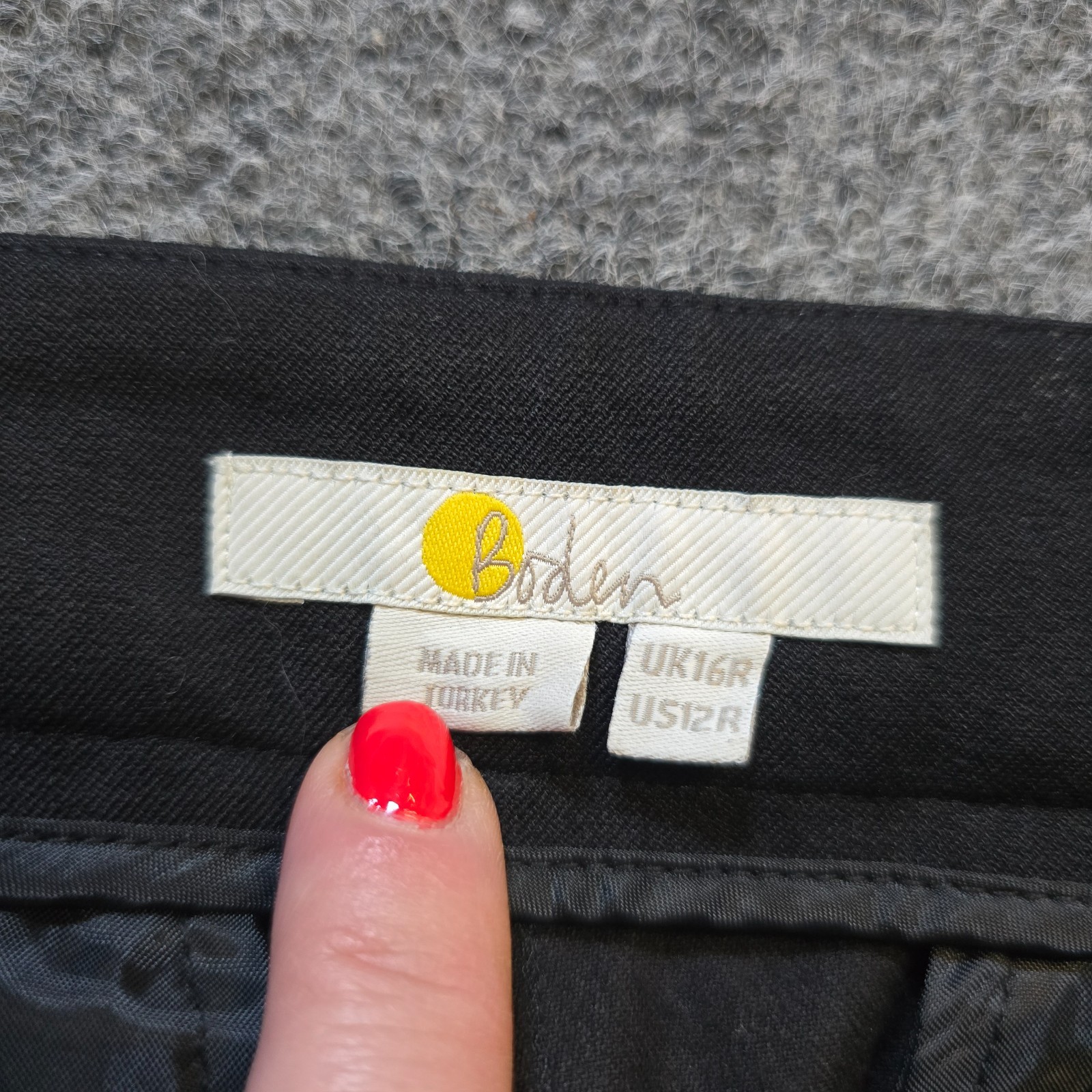 Boden Pants Womens Size 12 Black Chino Pocket High Rise Capsule Career Casual