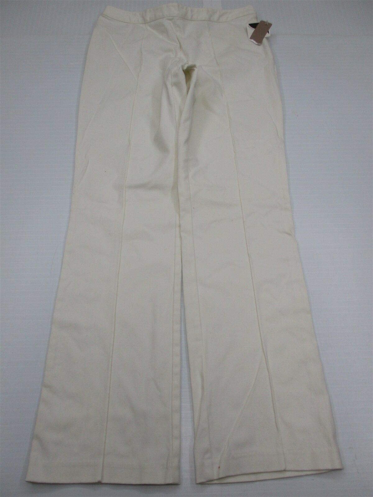 new I.E. Pants Women’s Size 8 Natural Blend Cotton Pleated White