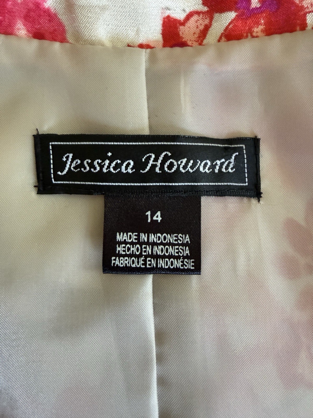 Jessica Howard Floral Fit & Flare Faux Wrap Dress 14 Cocktail Wedding Guest