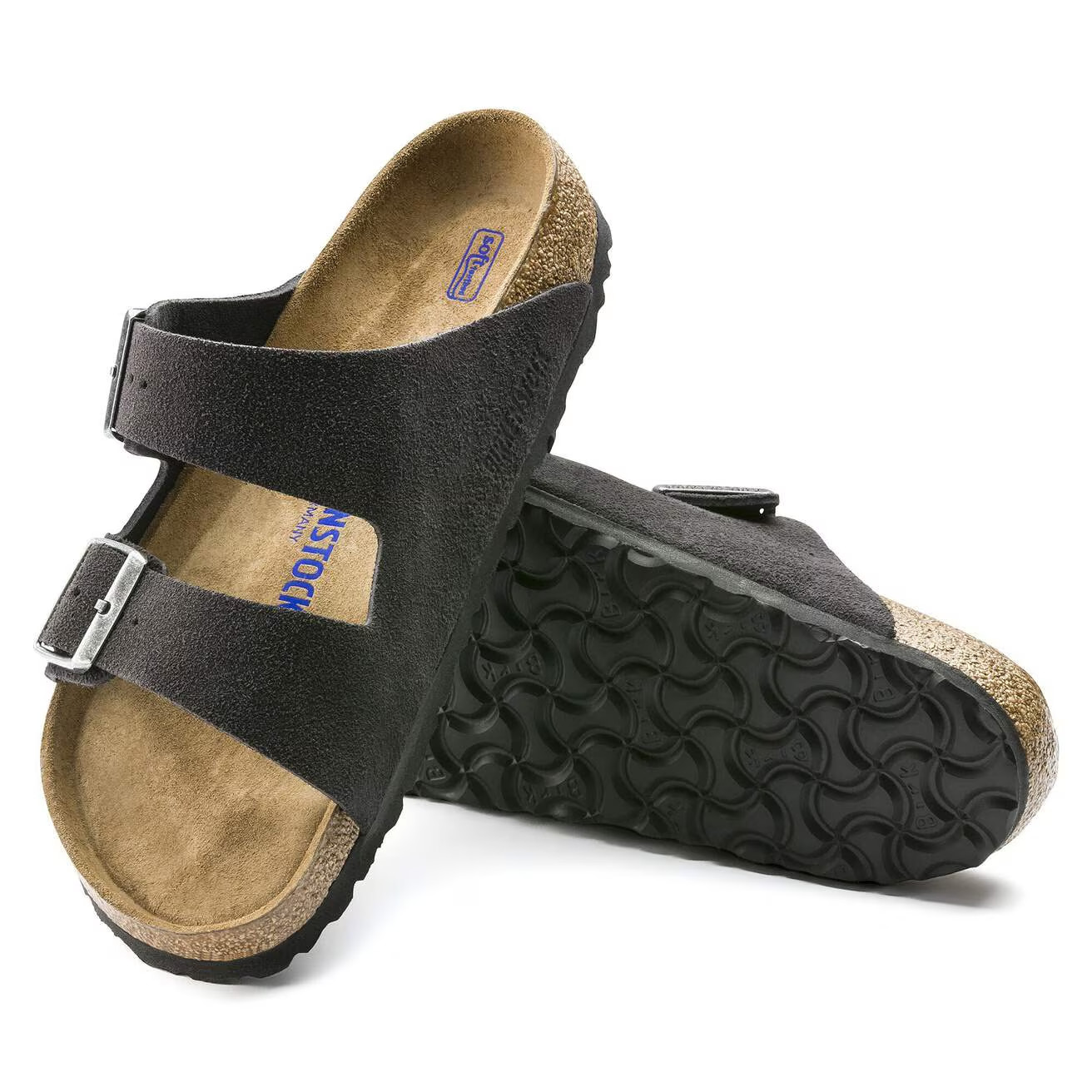 Birkenstock Arizona Soft Footbed Sandals Taupe Suede Leather Shoes EU37-45