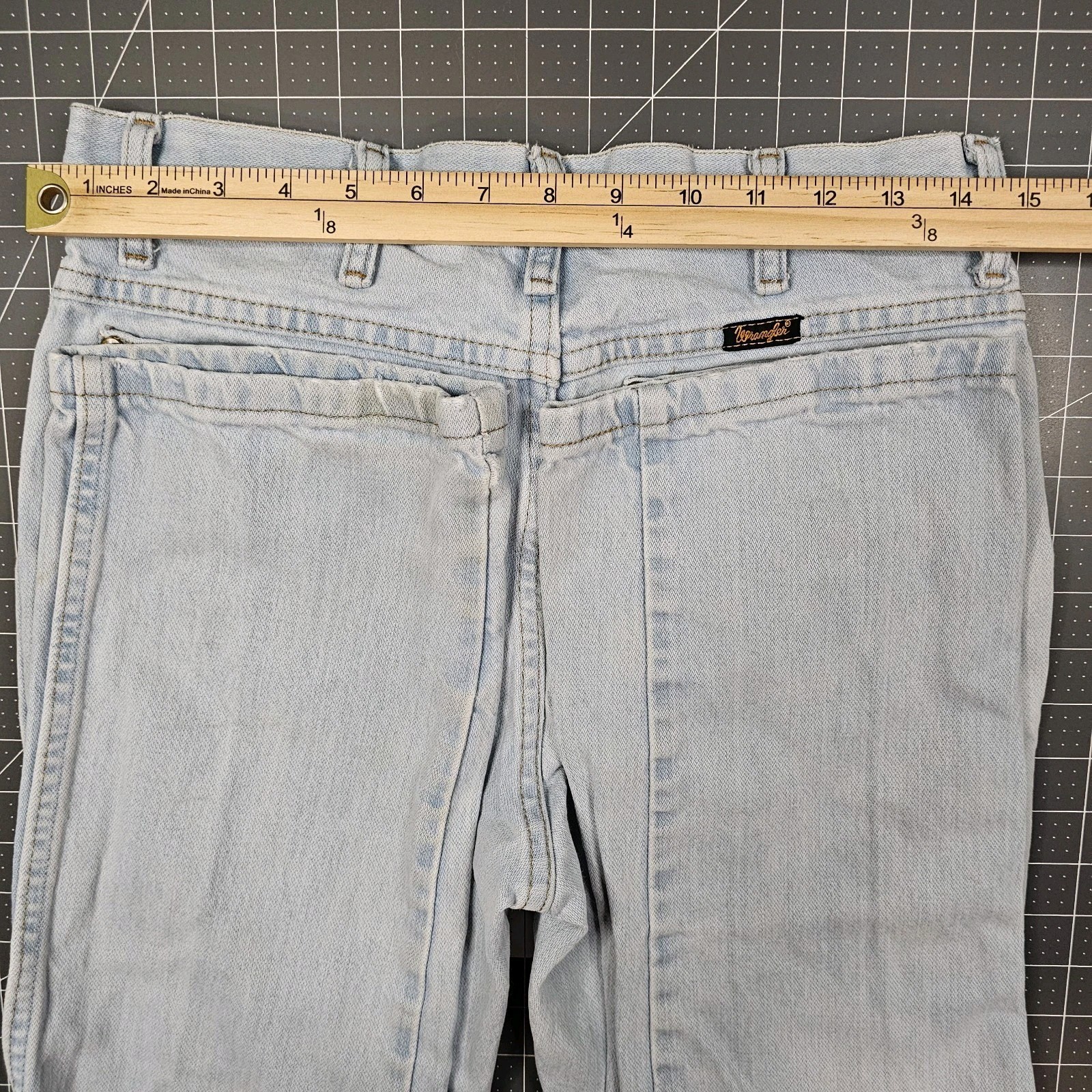Wrangler 936GBH Jeans 31×30 Grunge Light Wash Western Cowboy Rodeo Bootcut