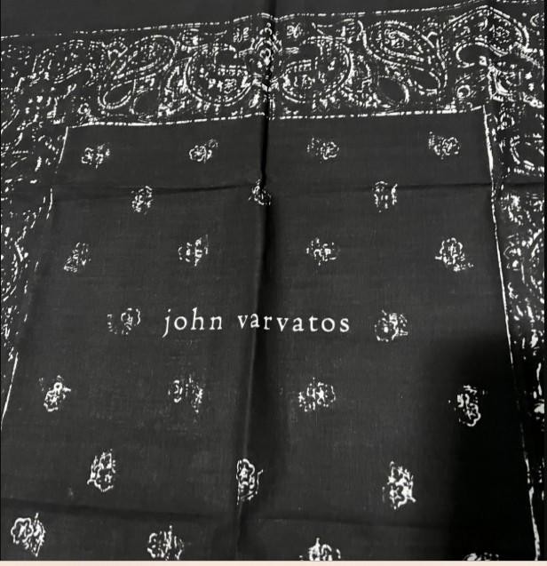 John Varvatos Black Paisley Pattern Bandana Scarf 20″ x 20″ – NEW WITH TAG