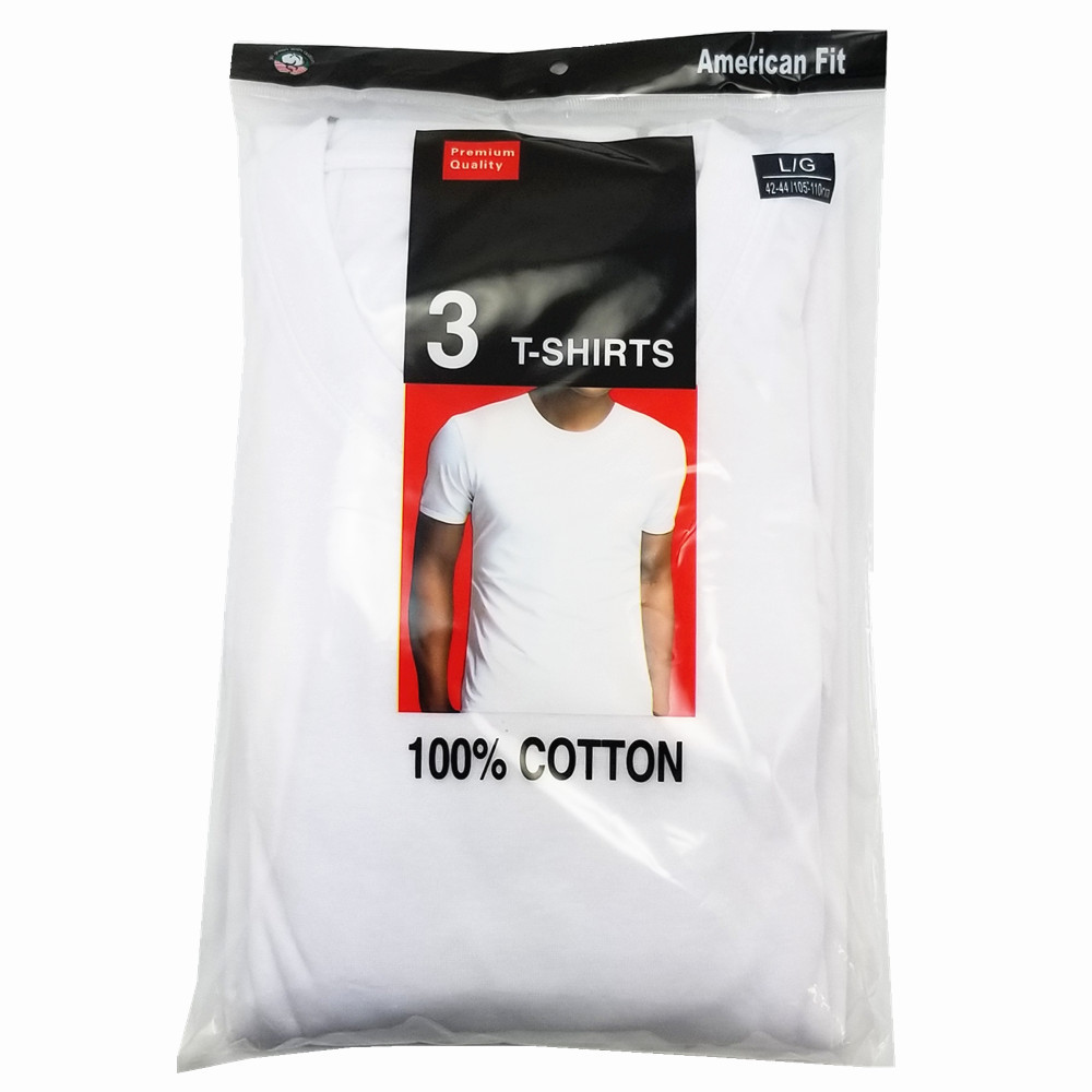 6 Pack Men’s 100% Cotton Tagless Crew-Neck T-Shirt Undershirt Tee White S-XL