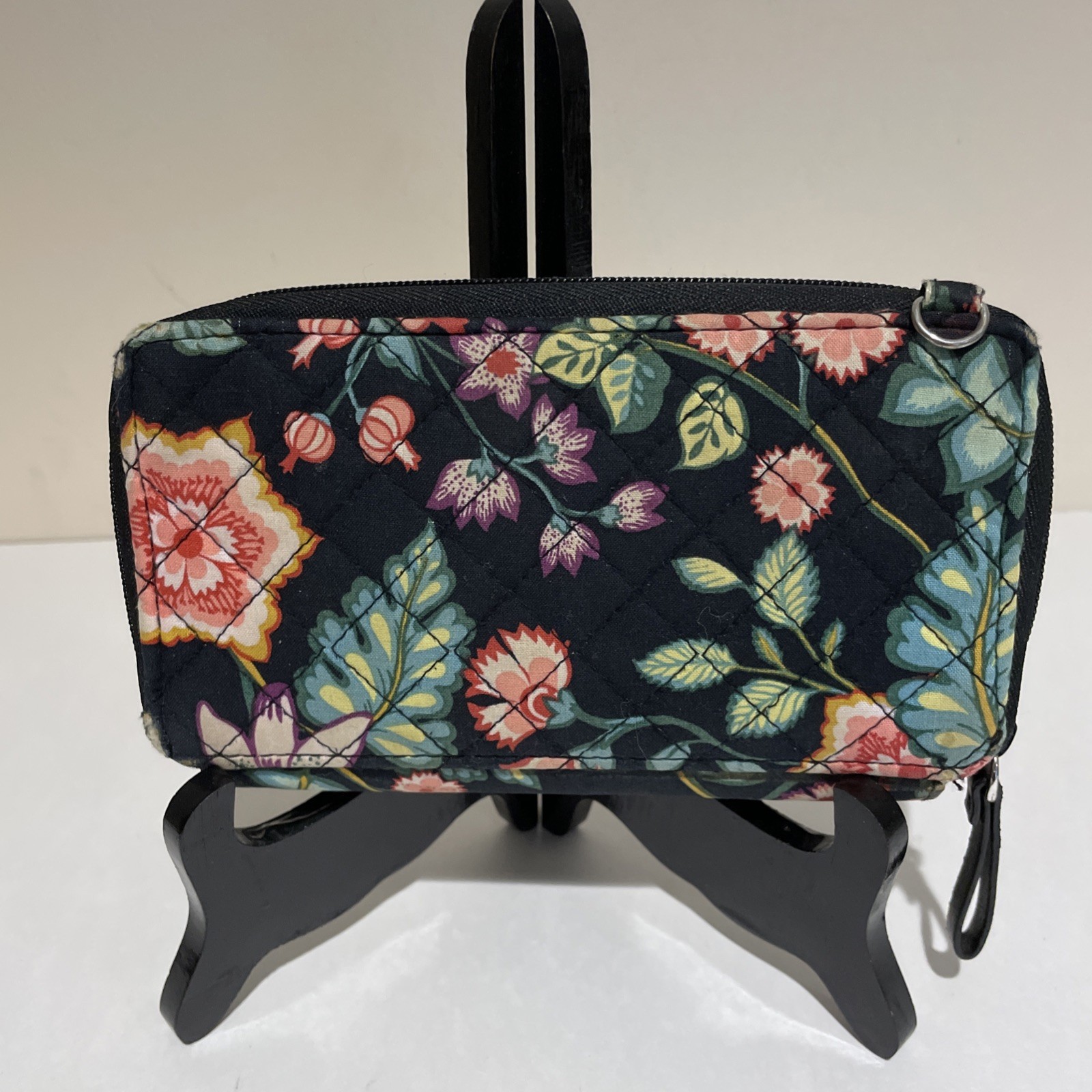 Vera Bradley Floral Vines Wallet Organizer Colorful Iconic Retired Pattern RFID