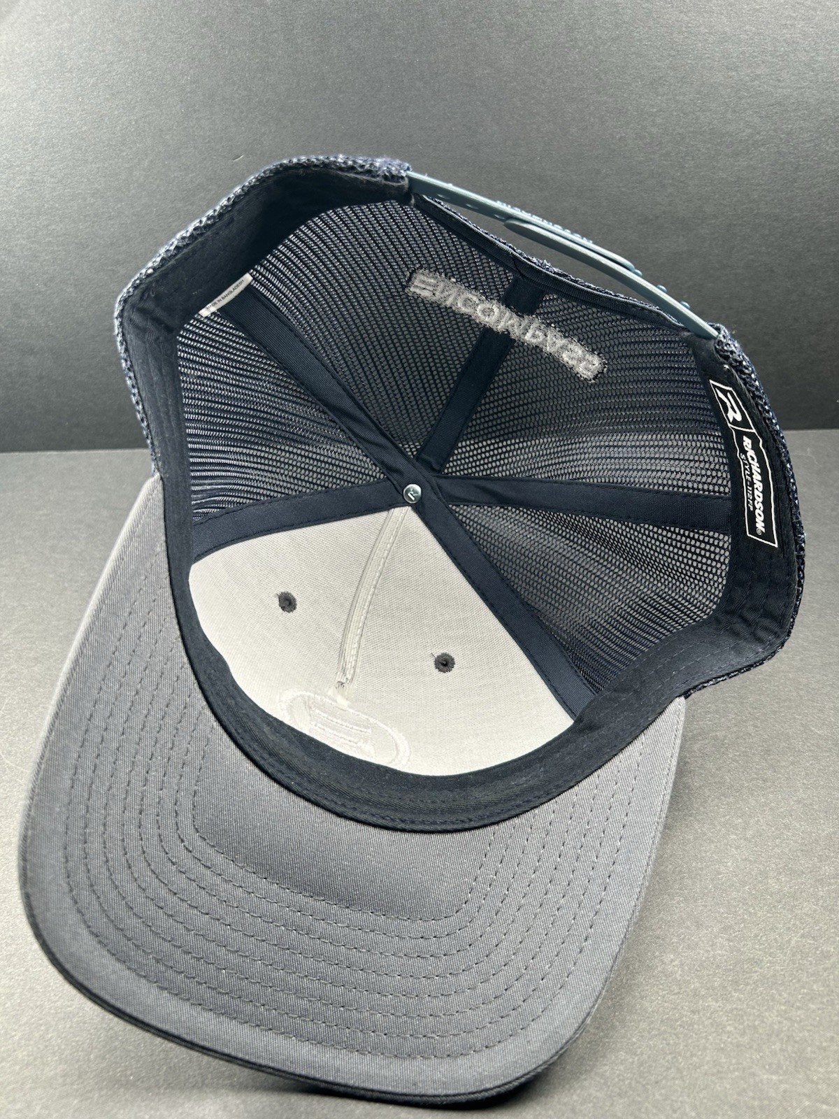 RICHARDSON STYLE 112-FP Adult Gray Adjustable SnapBack Meshback Trucker Hat Cap