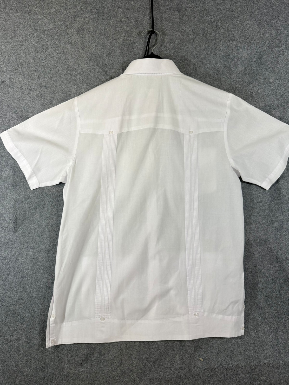 Mojito Guayabera Mexican Wedding Shirt Mens S White Cuban Short Sleeve 4-Pockets