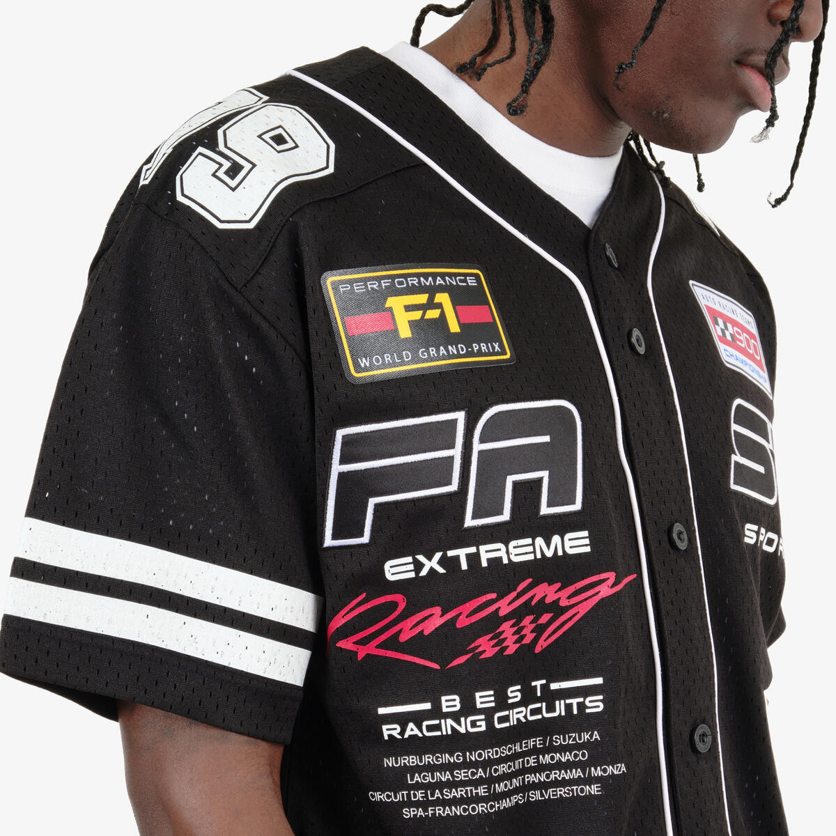 COPPER RIVET RACING BASEBALL JERSEY w/ MATCHING SHORT (BLACK)