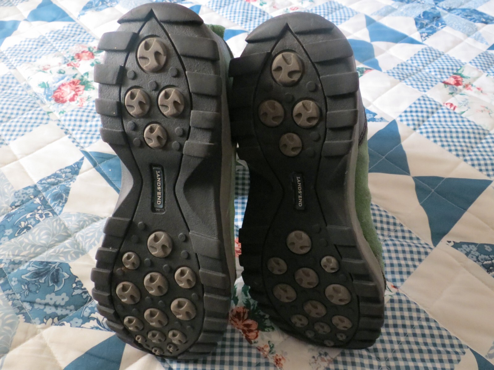 Lands End Rain/Snow Boots 30525 Green Pullup Round Toe Mid Calf Size 6 M