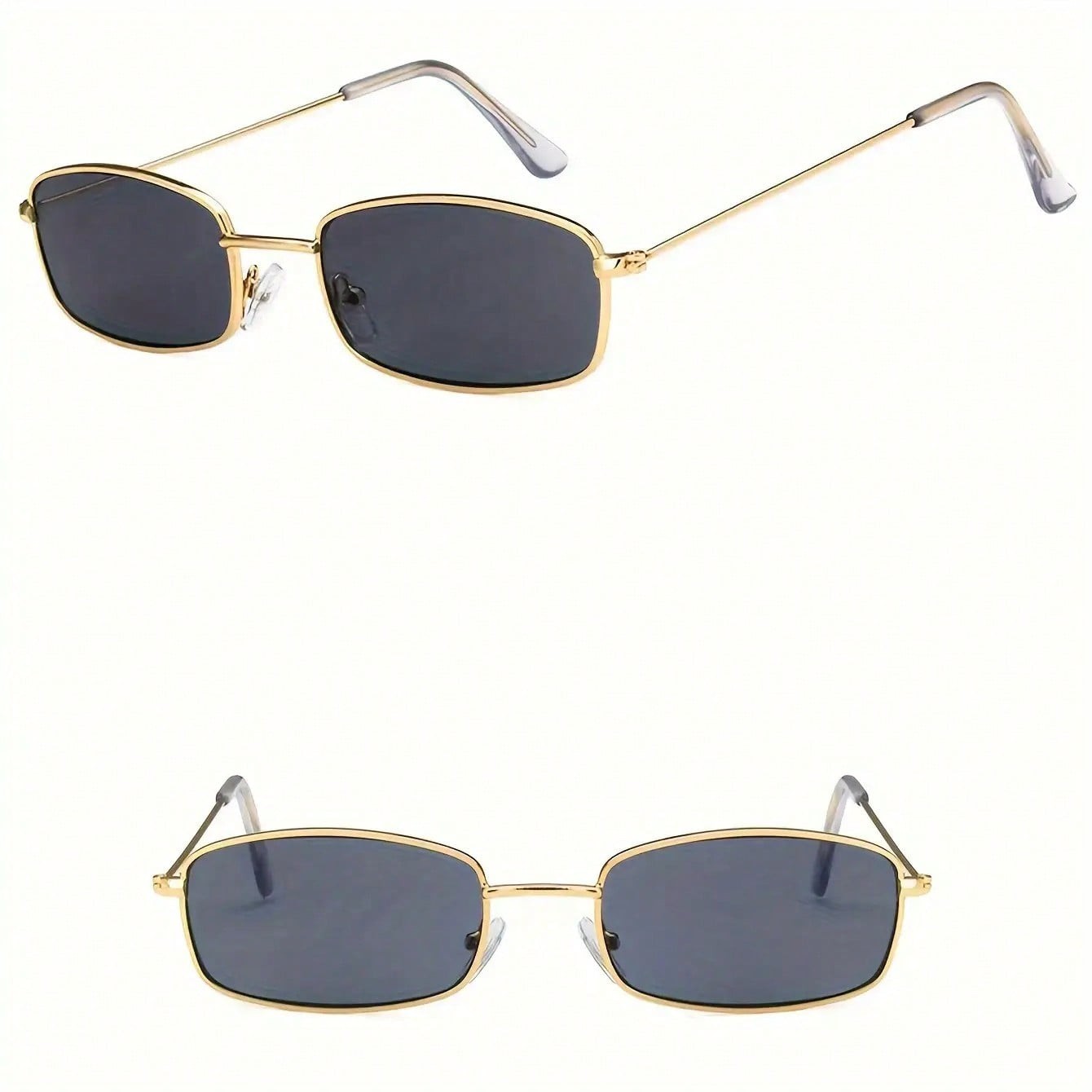 Men’s Metal Square Small Frame Glasses | Retro Minimalist Fashion Eyewear Pair
