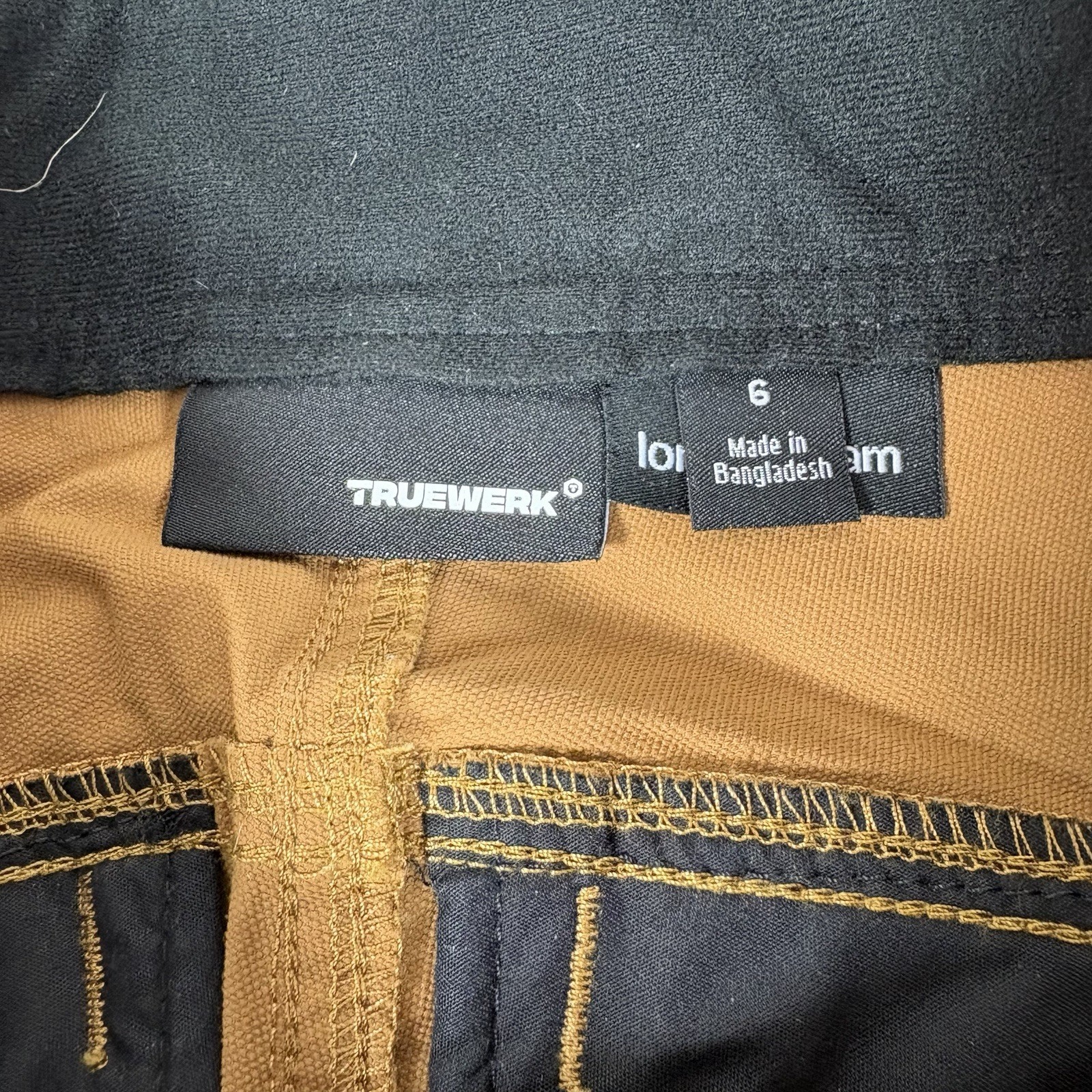 Truewerk T1 Werkpant Pants Womens 6 Brown Cargo Workwear Stretch Nylon 29×31