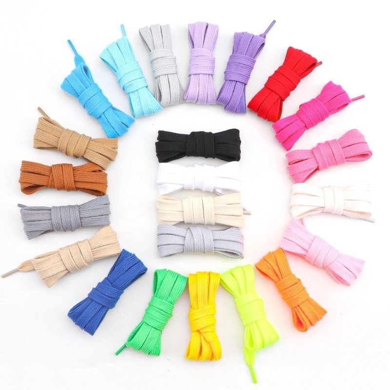 Double Layers Flat Shoe Laces Strings for Boots Sneakers Athletic Tennis Shoes