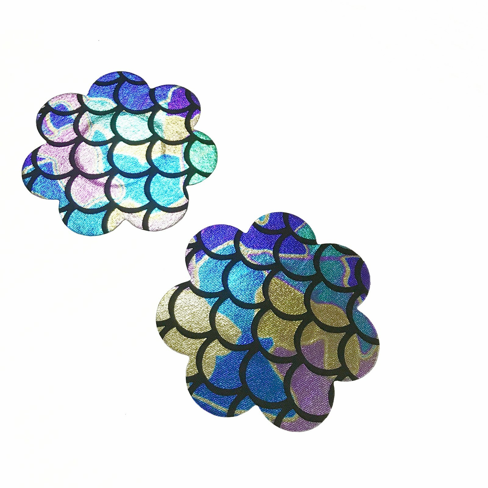 4 Pair Assorted Shape Self-Adhesive Sexy Satin Nipple Cover Pasties Disposable