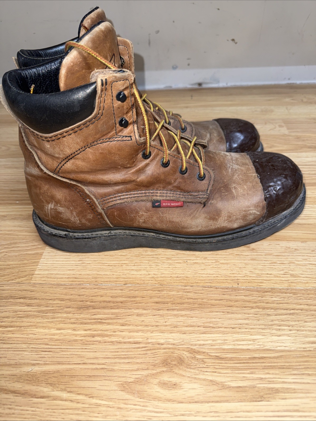 Red Wing 676 Supersole Boots with Brown Tuff Toe Size 12D (Soft Toe) (USA)