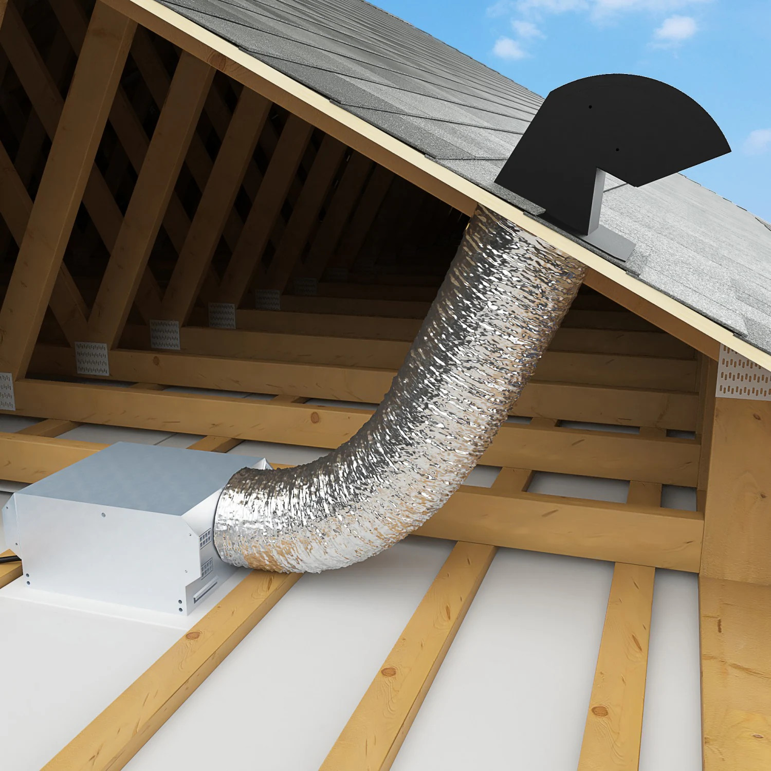 IMPERIAL 10.0-in x 25.0-ft Polyester Insulated Flexible Duct 8.0 – R|16292