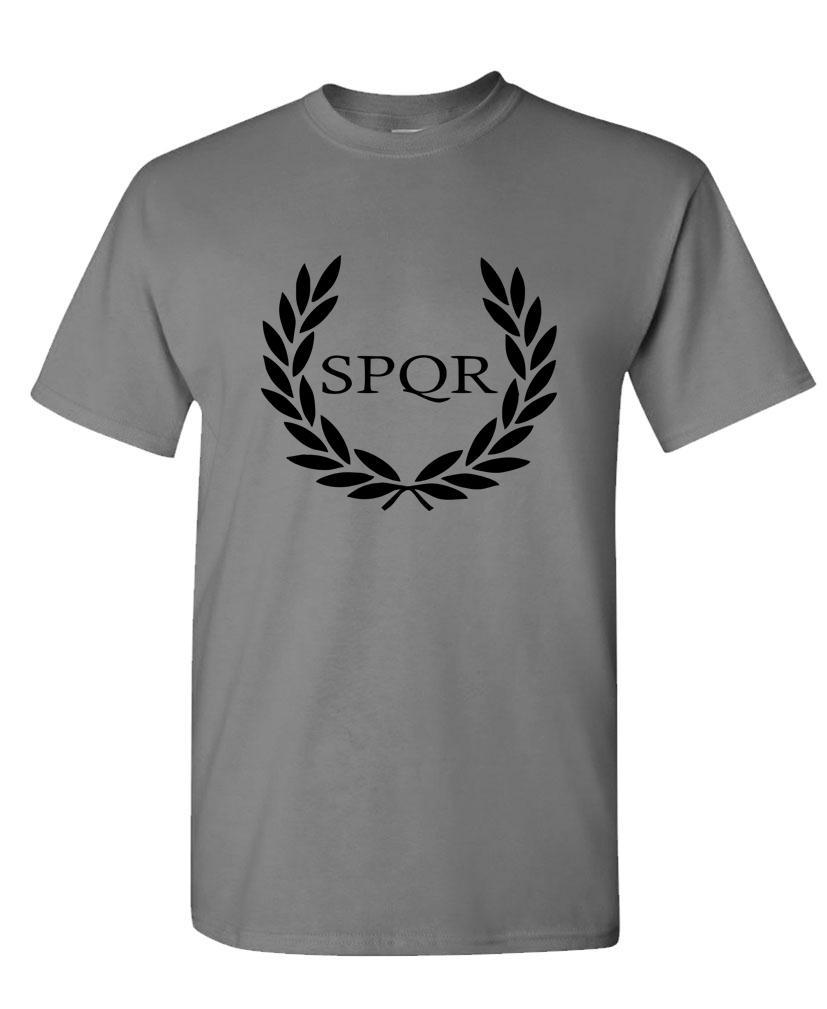 SPQR roman eagle empire caesar wreath oak – Mens Cotton T-Shirt