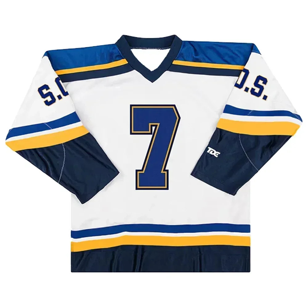 SZA SOS Blind Graphic Hockey Jersey Number 7 Long Sleeve Streetwear Unisex S-4XL