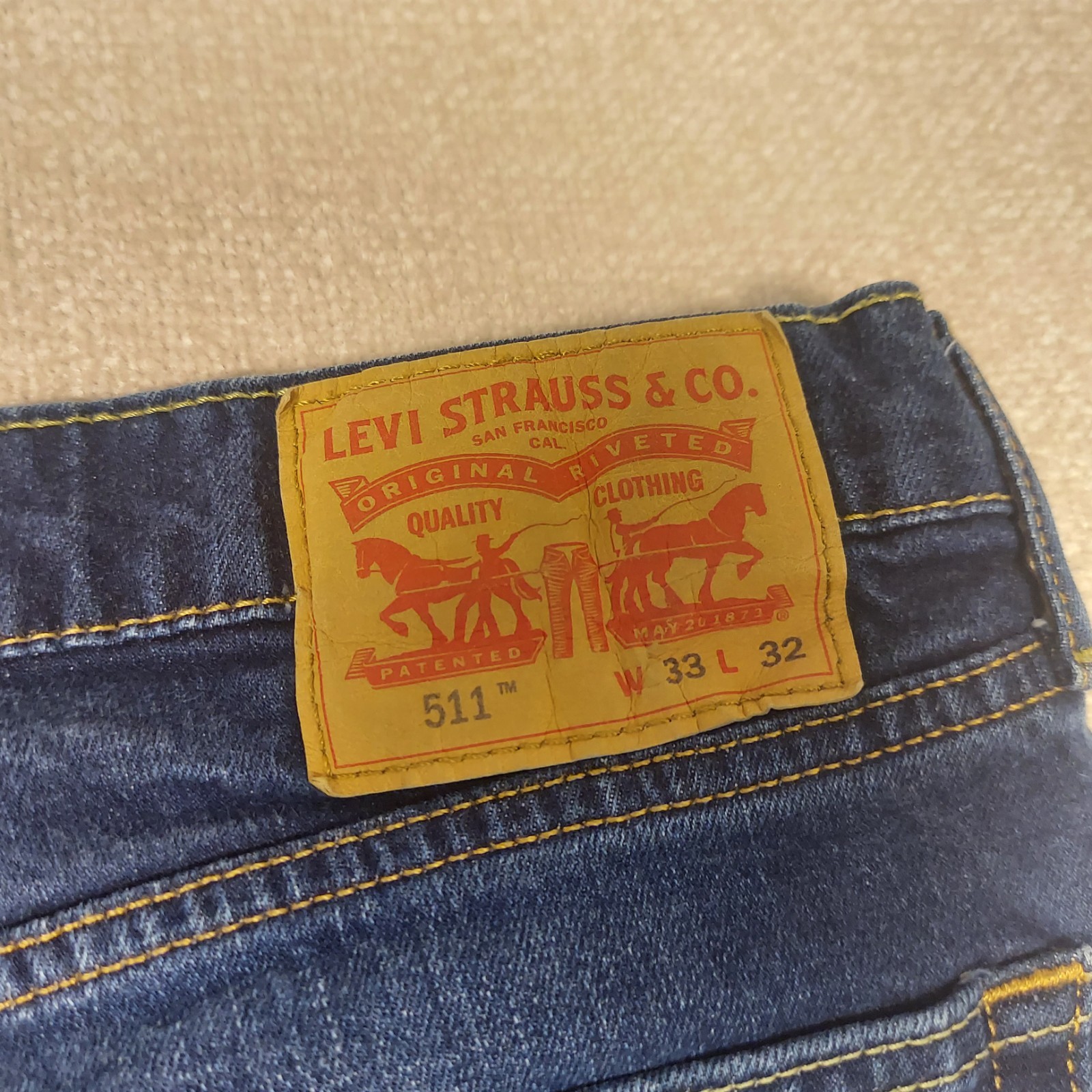 Levi’s Jeans 511 Slim Fit All Seasons Men’s Jeans Blue Denim 33×32