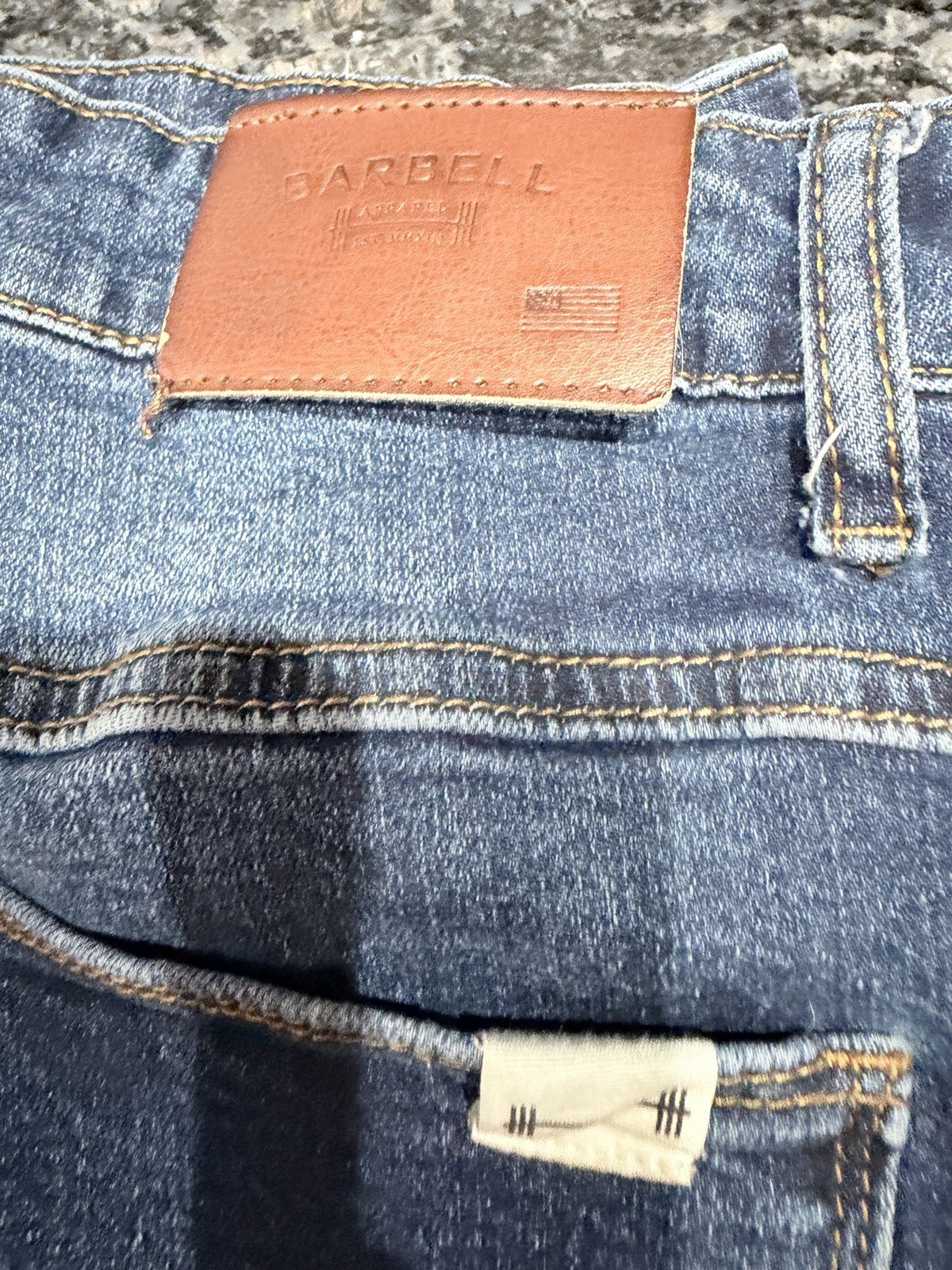 Barbell Apparel Jeans Men’s 34 Blue Stretch Bootcut Athletic Fit
