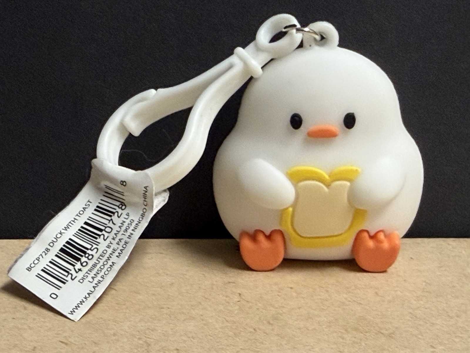 Adorable Duck W/Toast Bag, Backpack, Purse Clip Charm New With Tags.
