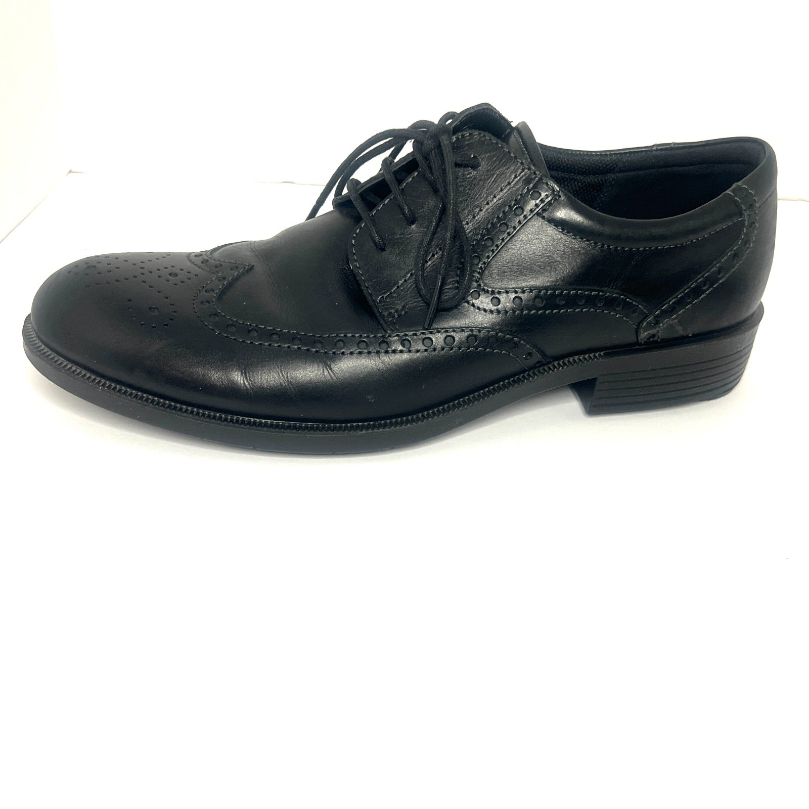 ECCO Metropole London Wingtip Oxford Shoes Men’s Sz 44 US 11 Black New Brogue