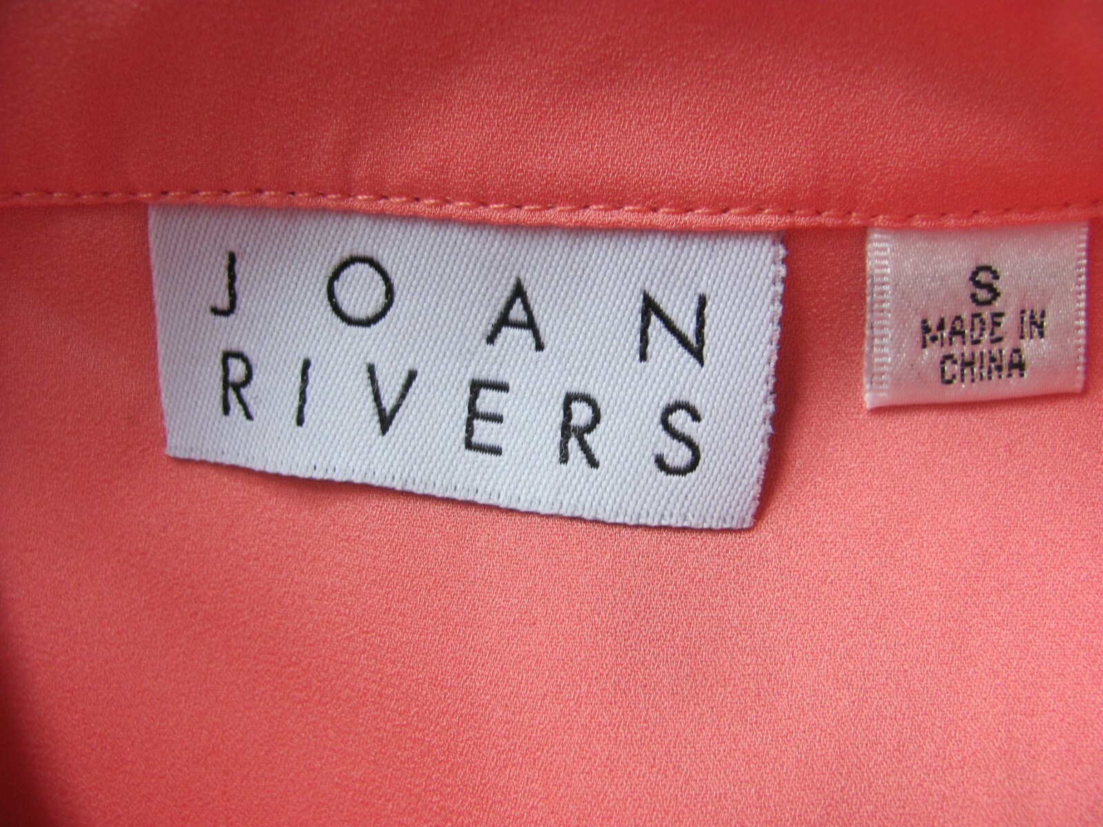 JOAN RIVERS LADIES ORANGE BLOUSE SIZE SMALL BRAND NEW POLYESTER/SPANDEX MACHINE