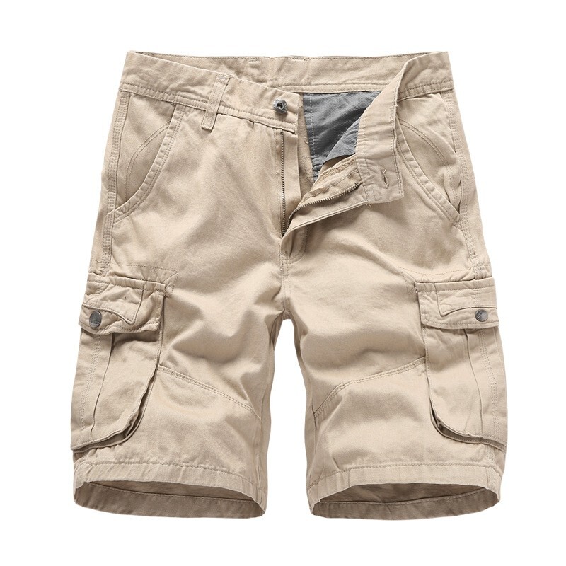 Men’s Casual Chino Cargo Shorts Pants Solid Multi Pockets Workwear Trousers