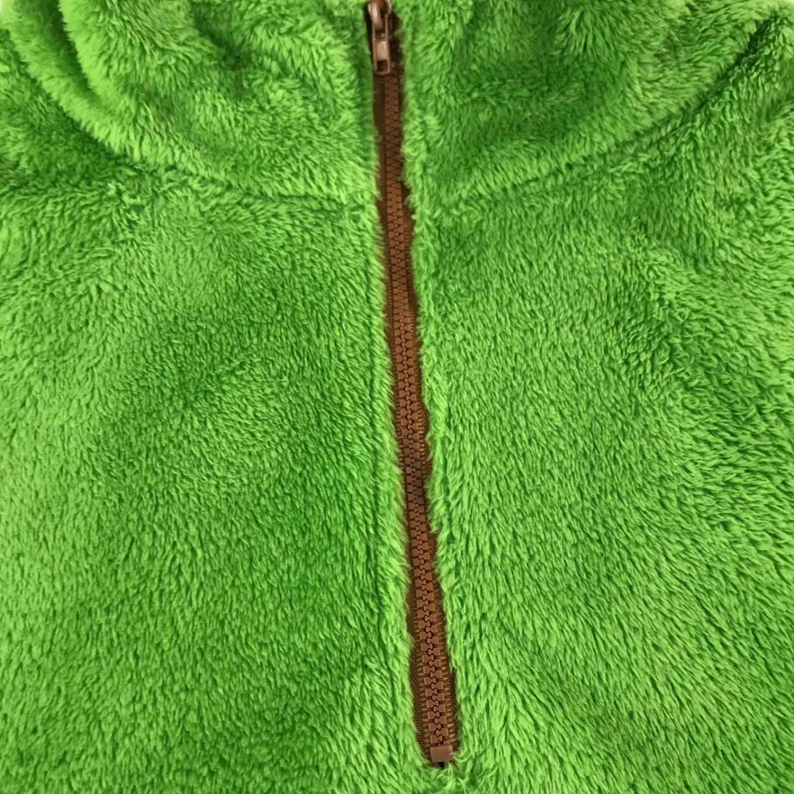 Dr Seuss The Grinch Unisex Green Faux Shearling Zipper Pullover Christmas Large
