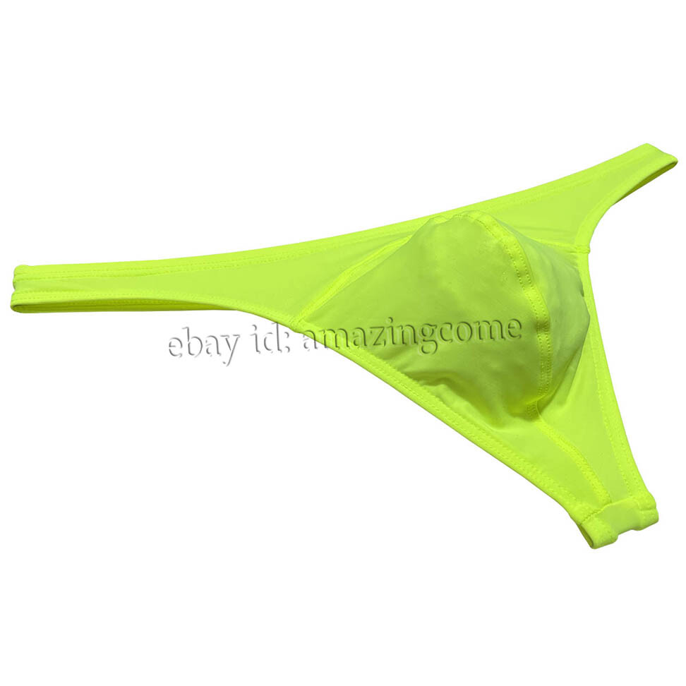 Men’s Matte Swimming Cloth T-back Smooth Thong Underwear Elastic Bikini Tangas