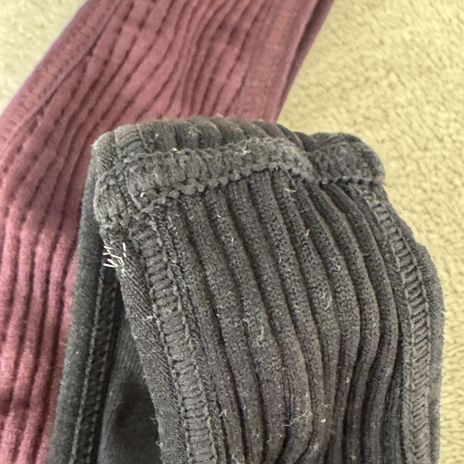 Avia Sports Bra Womens Small Black Purple Ribbed Wireless Stretch Knit 2 Pack